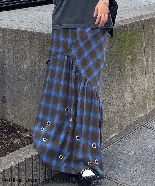 CHECK EYELET SEMI FLARE SKIRT（スカート）｜Ameri（アメリ）の