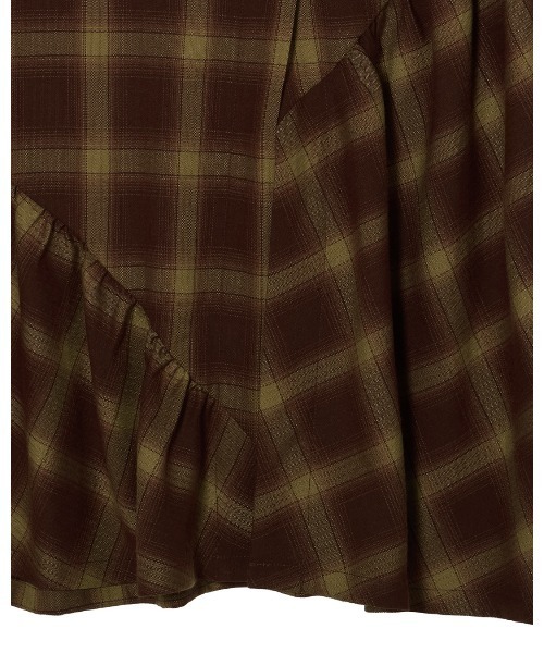 Ameri(アメリ)の「CHECK EYELET SEMI FLARE SKIRT(スカート・レディース・ブルー/レッド・SMALL/MEDIUM)」の3枚目の写真