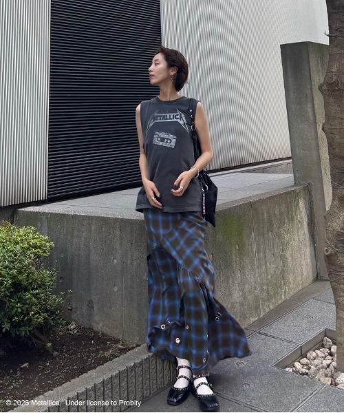 CHECK EYELET SEMI FLARE SKIRT（スカート）｜Ameri（アメリ）の