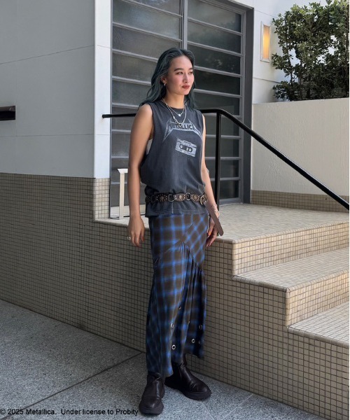 CHECK EYELET SEMI FLARE SKIRT（スカート）｜Ameri（アメリ）の