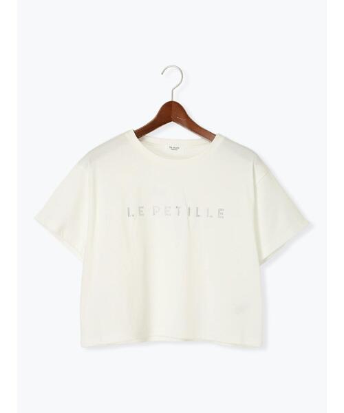 Te chichi TERRASSE（テチチテラス）の「【接触冷感】ラインストーンクロップドTシャツ（Tシャツ/カットソー・レディース・オフホワイト/モカ/ブラック・F）」の2枚目の写真