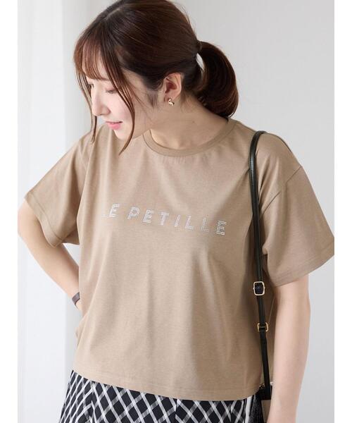 Te chichi TERRASSE（テチチテラス）の「【接触冷感】ラインストーンクロップドTシャツ（Tシャツ/カットソー・レディース・オフホワイト/モカ/ブラック・F）」の6枚目の写真