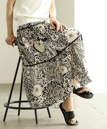 Sawa a la mode フラワーモチーフスカート‼️新品‼️ Sawa a la mode スカート レディース 花柄 ドット フレア