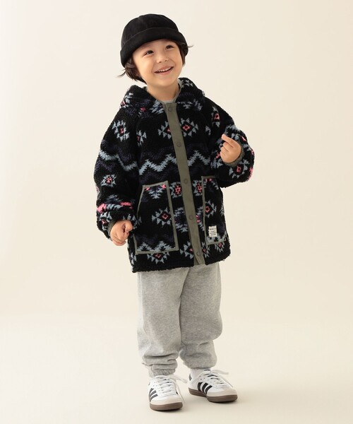 BEAMS mini(ビームスミニ)の「リバーシブル 総柄ボア フードコート 2025FW(90~140cm)(その他アウター・キッズ・ベージュ/オリーブ・100/140/130/120/110/90)」の11枚目の写真