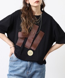 A.N.L テープモチーフ半袖Tシャツ
