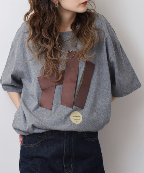 A.N.L(エーエヌエル レーベル)の「A.N.L テープモチーフ半袖Tシャツ(Tシャツ/カットソー・レディース・チャコールグレー/ブラウン/ブラック・38)」の21枚目の写真