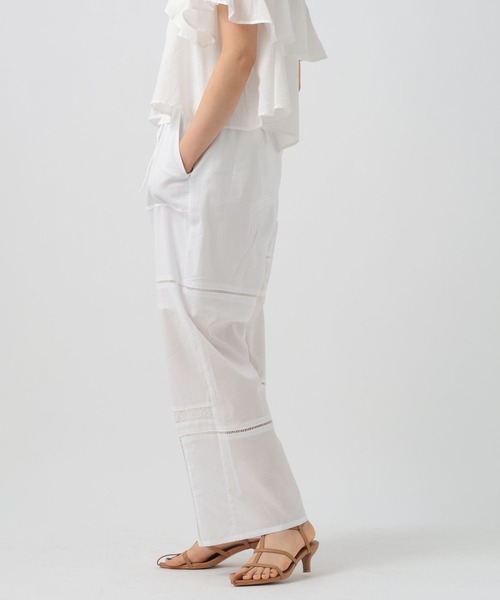 BAYFLOW（ベイフロー）の「[トレンドアイテム]パッチワークレースパンツ（その他パンツ・レディース・ブラック/ホワイト・FREE）」の5枚目の写真