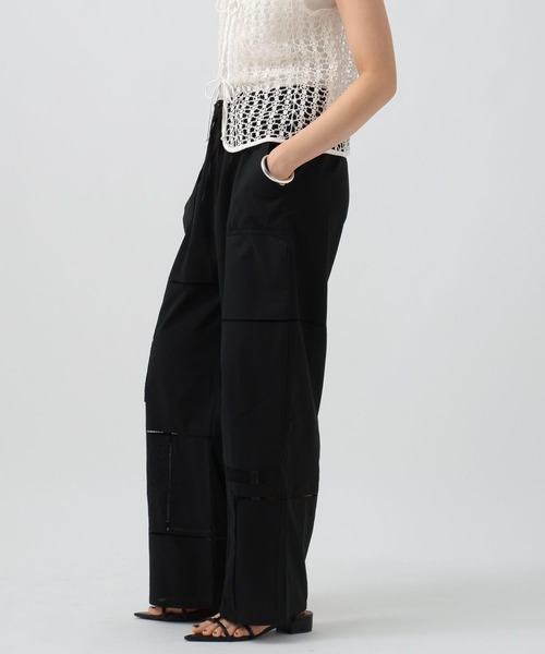BAYFLOW（ベイフロー）の「[トレンドアイテム]パッチワークレースパンツ（その他パンツ・レディース・ブラック/ホワイト・FREE）」の9枚目の写真