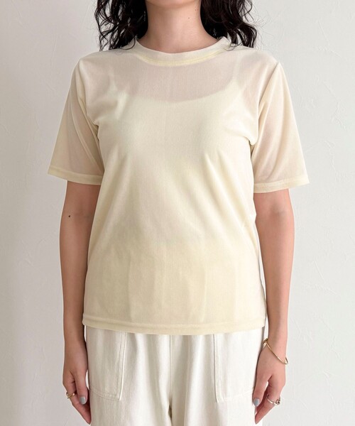 fredy emue（フレディエミュ）の「ベロア半袖Tシャツ（Tシャツ/カットソー・レディース・ブラック/ピンク/ブラウン/クリーム・38）」の15枚目の写真