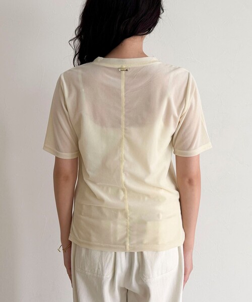 fredy emue（フレディエミュ）の「ベロア半袖Tシャツ（Tシャツ/カットソー・レディース・ブラック/ピンク/ブラウン/クリーム・38）」の17枚目の写真