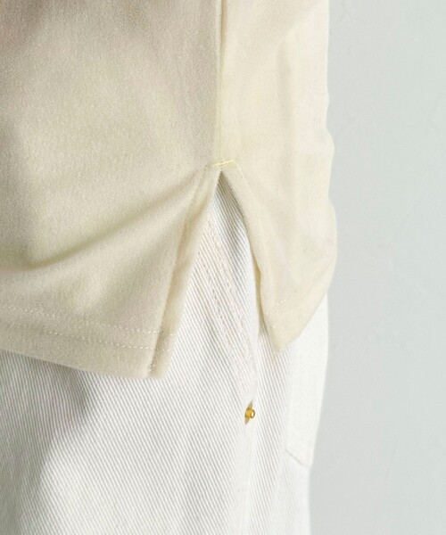 fredy emue（フレディエミュ）の「ベロア半袖Tシャツ（Tシャツ/カットソー・レディース・ブラック/ピンク/ブラウン/クリーム・38）」の21枚目の写真