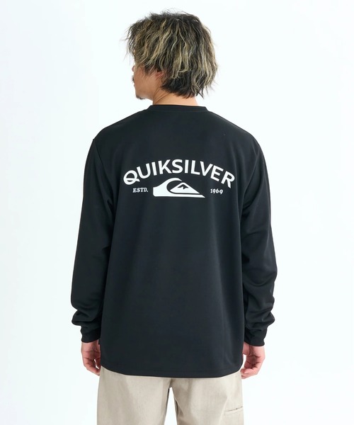 Quiksilver(クイックシルバー)の「KNOWLEDGE AREA LT /クイックシルバーダンボールニットバックロゴプリント長袖ロンT(Tシャツ/カットソー・メンズ・ホワイト/ブラック・MEDIUM/X-LARGE/LARGE)」の1枚目の写真