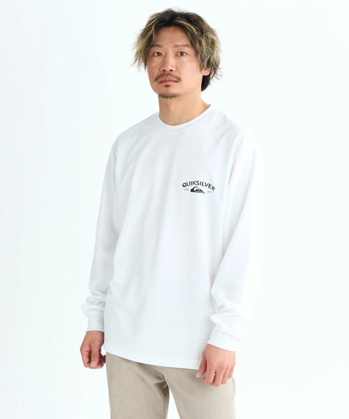 Quiksilver(クイックシルバー)の「KNOWLEDGE AREA LT /クイックシルバーダンボールニットバックロゴプリント長袖ロンT(Tシャツ/カットソー・メンズ・ホワイト/ブラック・MEDIUM/X-LARGE/LARGE)」の3枚目の写真