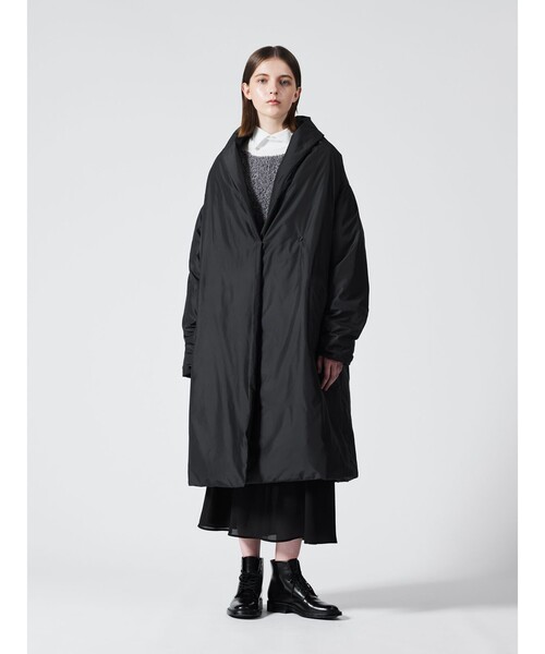 mizuiroind(ミズイロインド)の「mizuiro ind ドレープライトダウンコート(ダウンジャケット/コート・レディース・ブラック系その他2/チャコールグレー・FREE)」の9枚目の写真