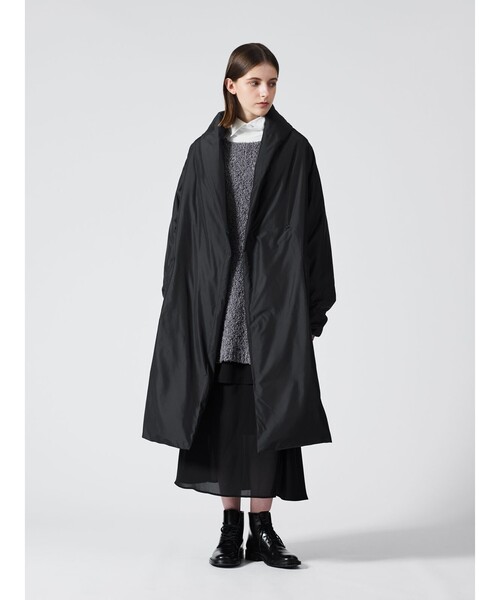 mizuiroind(ミズイロインド)の「mizuiro ind ドレープライトダウンコート(ダウンジャケット/コート・レディース・ブラック系その他2/チャコールグレー・FREE)」の11枚目の写真