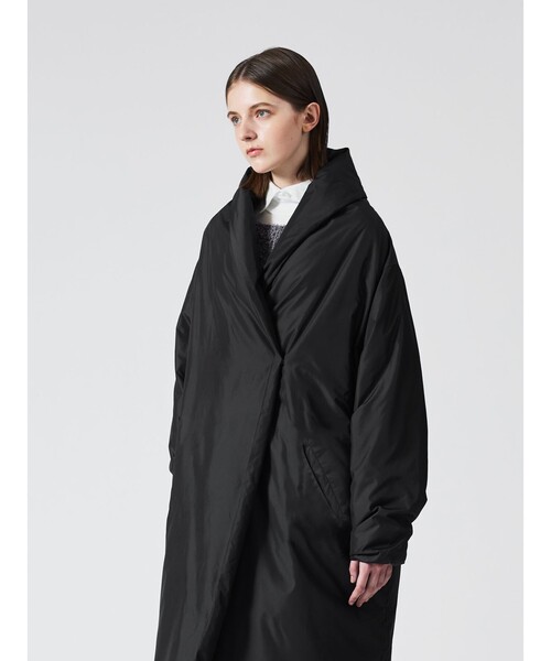 ミズイロインド【極美品】コート　　ライトアウター　ドレープ mizuiro ind ドレープライトダウンコート（その他アウター