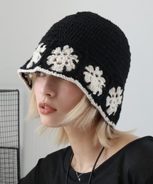 Ulysses（ユリシス）の「フラワーニットバケットハット（ニットキャップ/ビーニー）」