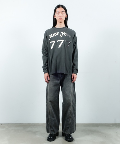 Jieda（ジエダ）の「PIGMENT 777 L/S（Tシャツ/カットソー・メンズ・ブラック/ネイビー・1/2）」の5枚目の写真