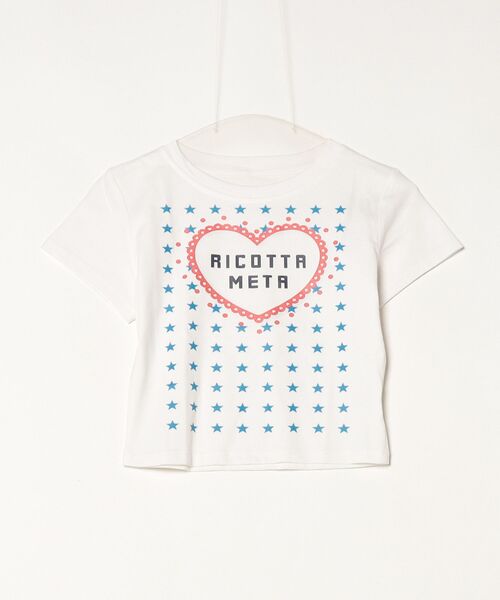 gossip!ロサンゼルス(ゴシップロサンゼルス)の「Y2K ハート★スター クルー半袖T フェミニン可愛いトップス(Tシャツ/カットソー・レディース・ホワイト・FREE)」の8枚目の写真