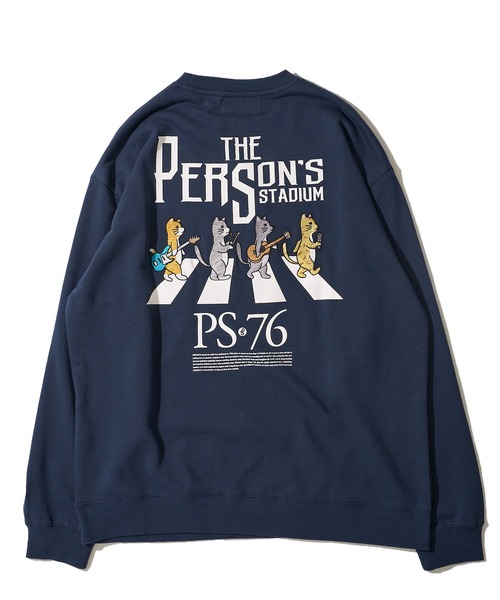 PERSON'S（パーソンズ）の「【PERSON’S STADIUM / パーソンズスタジアム】バンドネコ刺繍 クルーネックスウェットプルオーバー（スウェット・レディース・チャコールグレー/オートミール/ネイビー・MEDIUM/LARGE/X-LARGE）」の9枚目の写真