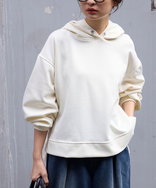 イージードライダンボールニットボリュームスリーブプルオーバー