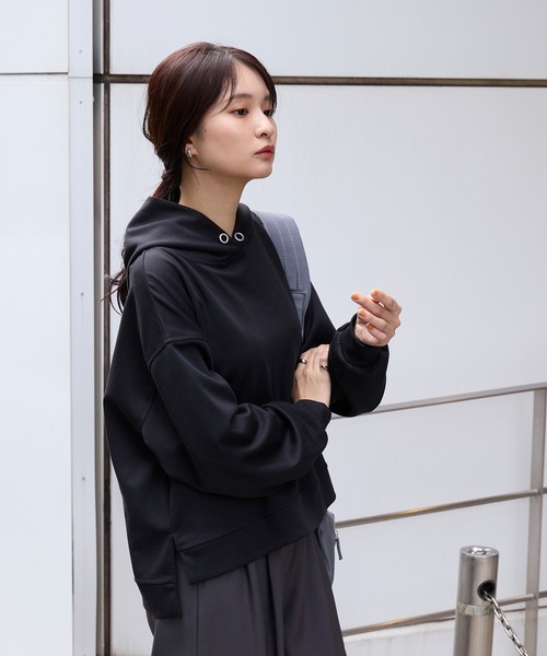 イージードライダンボールニットボリュームスリーブプルオーバー