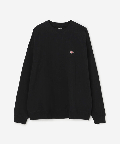 DANTON（ダントン）の「DANTON | クルーネック 長袖スウェットTシャツ MEN（Tシャツ/カットソー・メンズ・ダークグリーン/ダークグレー/ホワイト系その他5/ブラック・L/XL/M）」の2枚目の写真