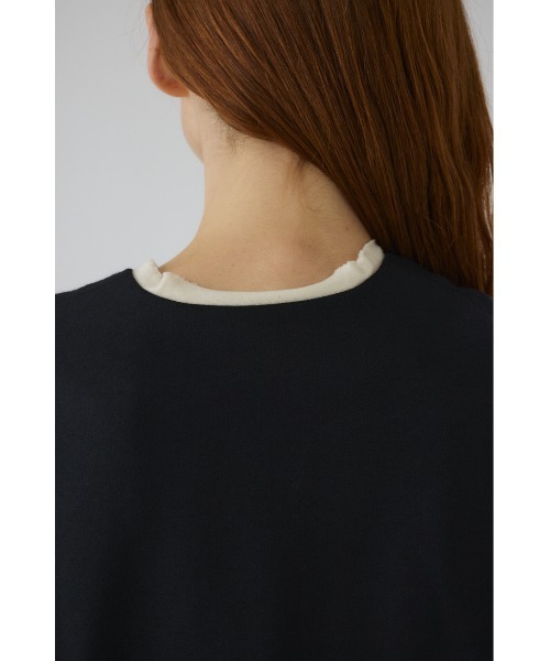 RIM.ARK（リムアーク）の「Wool saxony U curve tops ウールサキソニーユーカーブトップス（シャツ/ブラウス・レディース・ブラック/グレー・FREE）」の10枚目の写真