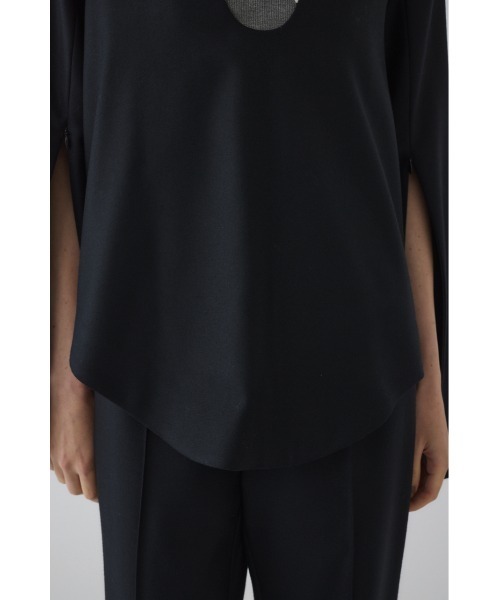 RIM.ARK（リムアーク）の「Wool saxony U curve tops ウールサキソニーユーカーブトップス（シャツ/ブラウス・レディース・ブラック/グレー・FREE）」の11枚目の写真