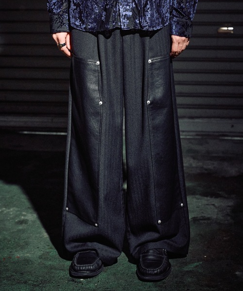 Casper John ダブルニーフレアスラックス Double knee flare slacks / ダブルニーフレアスラックス