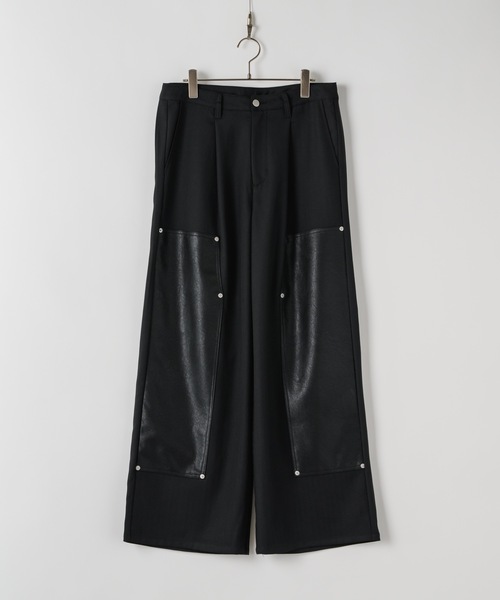 CASPER JOHN（キャスパージョン）の「Double knee flare slacks / ダブルニーフレアスラックス（スラックス・メンズ・ブラック系その他/ブラック・LARGE/MEDIUM/SMALL/X-SMALL）」の3枚目の写真