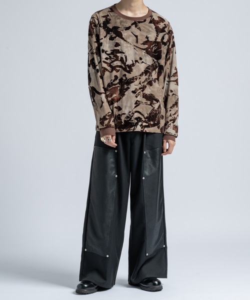 CASPER JOHN（キャスパージョン）の「Double knee flare slacks / ダブルニーフレアスラックス（スラックス・メンズ・ブラック系その他/ブラック・LARGE/MEDIUM/SMALL/X-SMALL）」の8枚目の写真