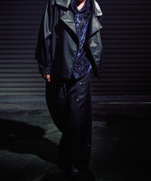 CASPER JOHN（キャスパージョン）の「Double knee flare slacks / ダブルニーフレアスラックス（スラックス・メンズ・ブラック系その他/ブラック・LARGE/MEDIUM/SMALL/X-SMALL）」の13枚目の写真