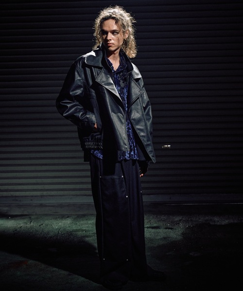 CASPER JOHN（キャスパージョン）の「Double knee flare slacks / ダブルニーフレアスラックス（スラックス・メンズ・ブラック系その他/ブラック・LARGE/MEDIUM/SMALL/X-SMALL）」の14枚目の写真