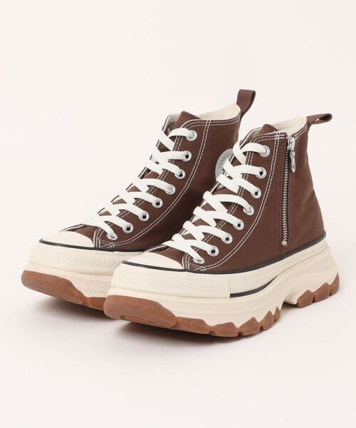 CONVERSE(コンバース)の「converse コンバース ALL STAR R TREKWAVE Z HI メンズスニーカー ハイカット 厚底 ジッパー(オールスターRトレックウエーブZHI)(スニーカー・メンズ・サックスブルー/ダークブラウン・25.5cm/26.0cm/26.5cm/27.0cm/27.5cm/28.0cm/29.0cm/30.0cm)」の2枚目の写真