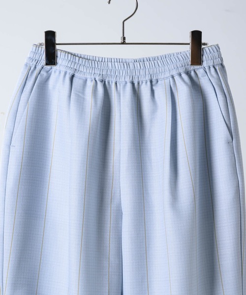 INTER FACTORY（インターファクトリー）の「2/9号室（かおこ&ひろと） - Pajama style easy pants / パジャマ風イージーパンツ　made in IF Div.（スラックス・メンズ・アイボリー/ライトブルー・MEDIUM/LARGE）」の3枚目の写真