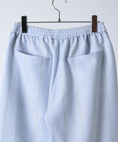 INTER FACTORY（インターファクトリー）の「2/9号室（かおこ&ひろと） - Pajama style easy pants / パジャマ風イージーパンツ　made in IF Div.（スラックス・メンズ・アイボリー/ライトブルー・MEDIUM/LARGE）」の8枚目の写真