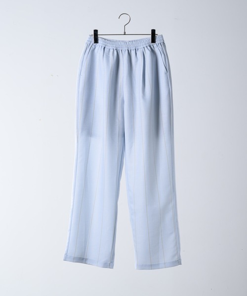 INTER FACTORY（インターファクトリー）の「2/9号室（かおこ&ひろと） - Pajama style easy pants / パジャマ風イージーパンツ　made in IF Div.（スラックス・メンズ・アイボリー/ライトブルー・MEDIUM/LARGE）」の22枚目の写真