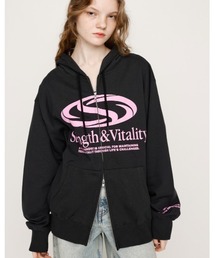 SLY(XC)PRINT OVER HOODIE vg I[o[ t[fB H(p[J[)