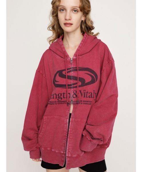 スライ　PRINT OVER HOODIE プリントオーバーフーディー PRINT OVER HOODIE プリント オーバー フーディ パーカー 秋服