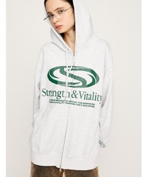 SLY(XC)PRINT OVER HOODIE vg I[o[ t[fB H(p[J[)