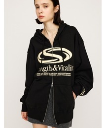 SLY(XC)PRINT OVER HOODIE vg I[o[ t[fB H(p[J[)