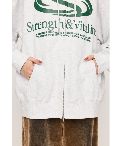 PRINT OVER HOODIE プリント オーバー フーディ パーカー 秋服