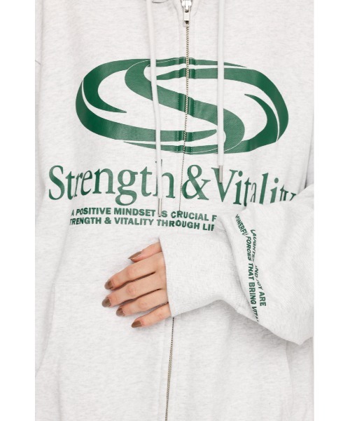 SLY（スライ）の「PRINT OVER HOODIE プリント オーバー