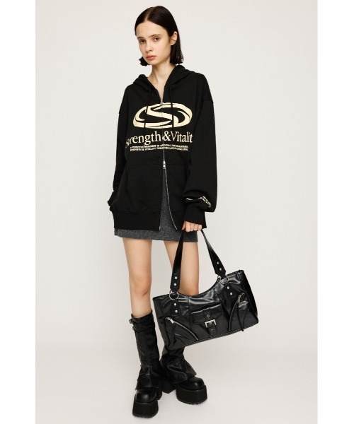 SLY（スライ）の「PRINT OVER HOODIE プリント オーバー