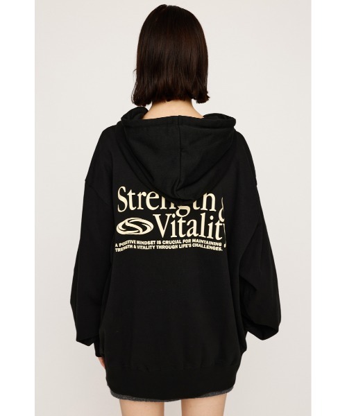 SLY（スライ）の「PRINT OVER HOODIE プリント オーバー