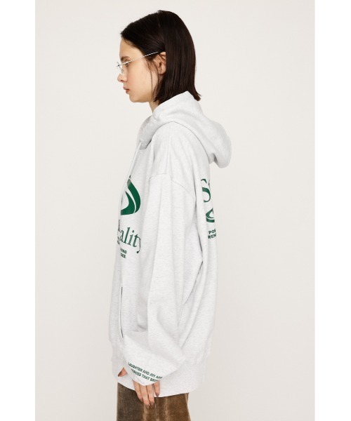 SLY（スライ）の「PRINT OVER HOODIE プリント オーバー