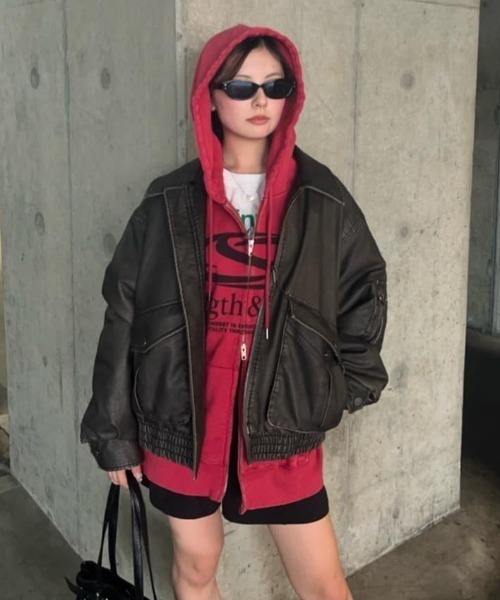 SLY（スライ）の「PRINT OVER HOODIE プリント オーバー フーディ