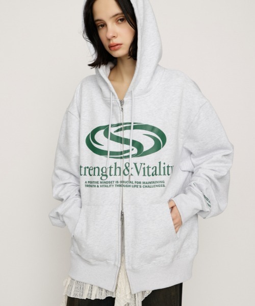 スライ　PRINT OVER HOODIE プリントオーバーフーディー PRINT OVER HOODIE プリント オーバー フーディ パーカー 秋服