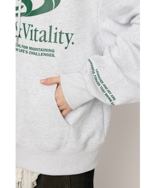 PRINT OVER HOODIE プリント オーバー フーディ パーカー 秋服